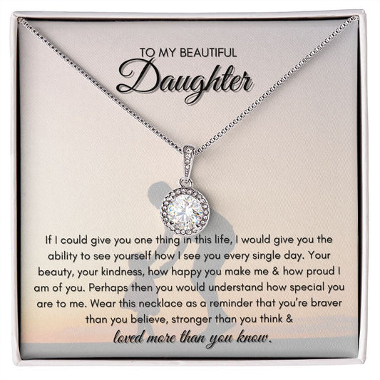 To My Beautiful Daughter Eternal Hope Necklace